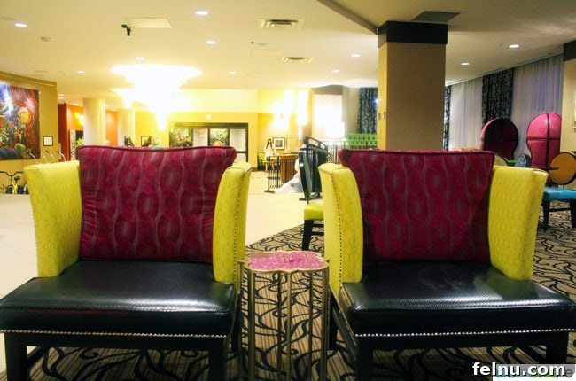 Comfortable seating and stylish decor in the lobby of The Maxwell Hotel Seattle.