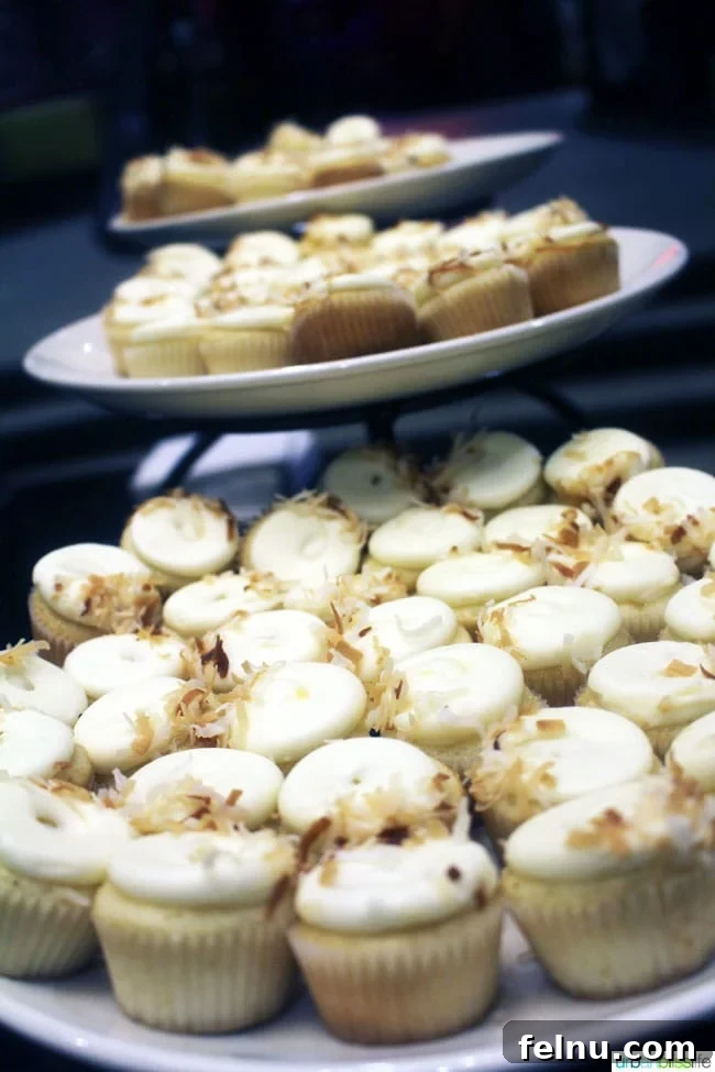 A selection of fresh pineapple cupcakes offered to guests during the afternoon reception at The Maxwell Hotel Seattle.