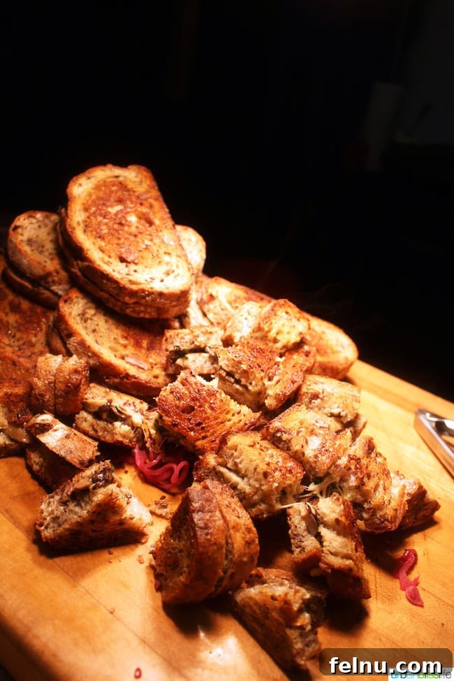 Roasted Mushrooms on Dahlia Bakery Pecan-Flax Bread