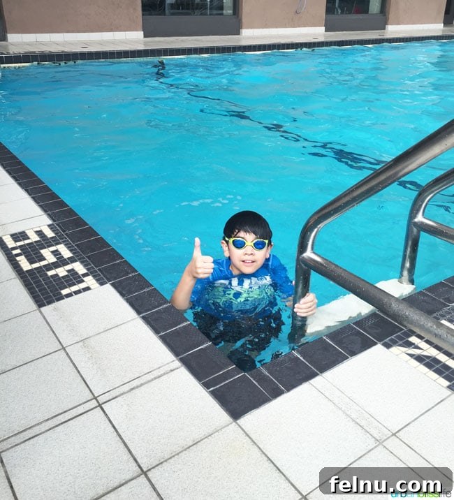 Indoor pool at the Delta Victoria Ocean Pointe Resort.