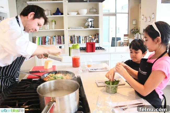 Cooking Classes in Victoria BC: A Culinary Journey with The London Chef 15 Adding Fresh Basil to Pasta