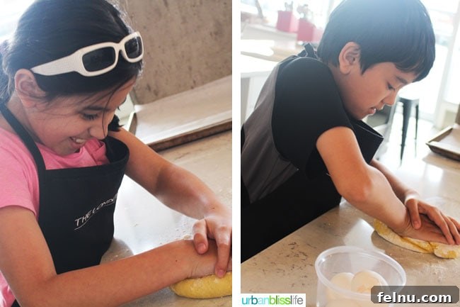 Cooking Classes in Victoria BC: A Culinary Journey with The London Chef 6 Kids Making Pasta at The London Chef
