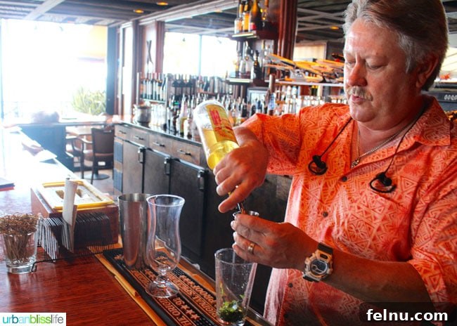 Cinco de Mayo Tequila Mojito Fiesta 2 Experienced bartender Bob Menton at Chuck's Steakhouse in Waikiki