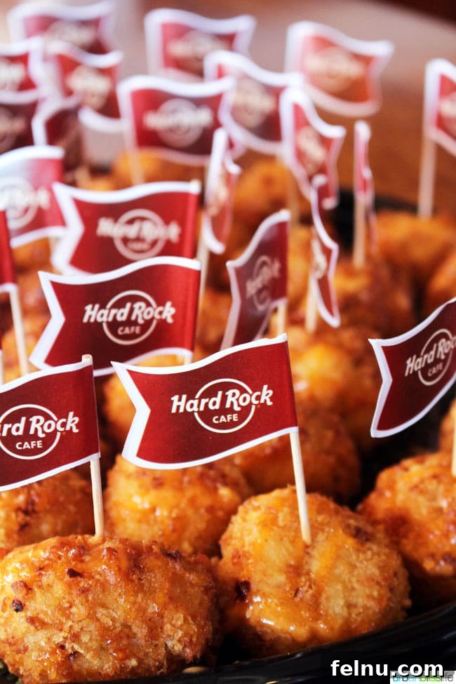 Inventive and tasty SPAM Mac & Cheese bites from Hard Rock Cafe