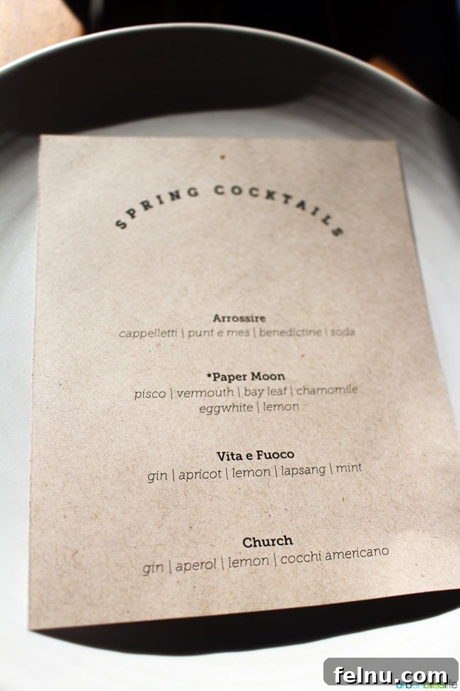 Renata Restaurant: A Portland Culinary Gem (Now Shuttered) 6 Renata restaurant in Portland, Oregon - Cocktail Menu