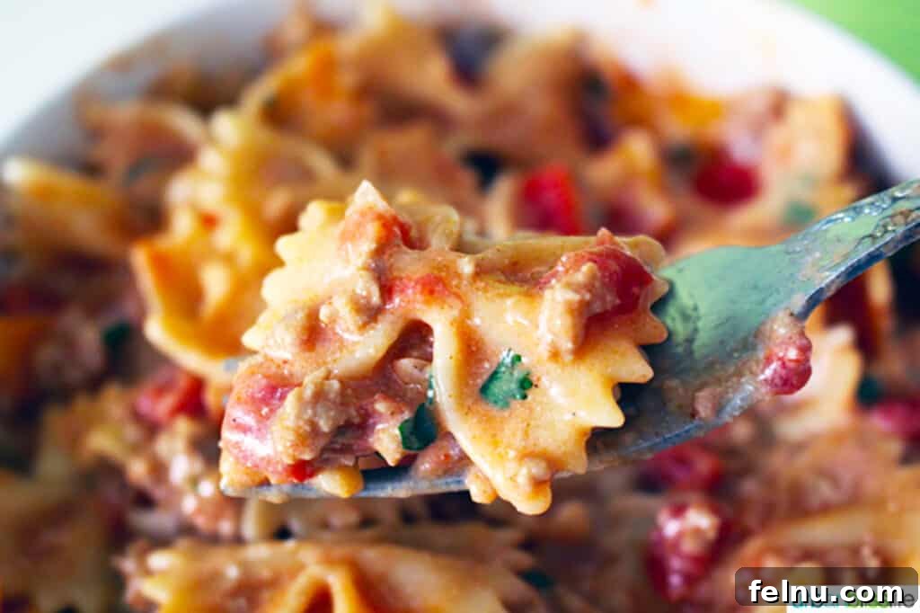 Bowl of finished Taco Pasta