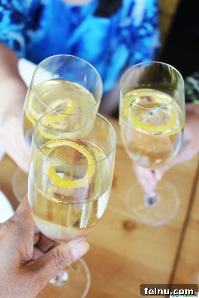 Bourbon and Bitters: A River Runs Through It 3 Magic Flute Cocktail - A refreshing Prosecco cocktail