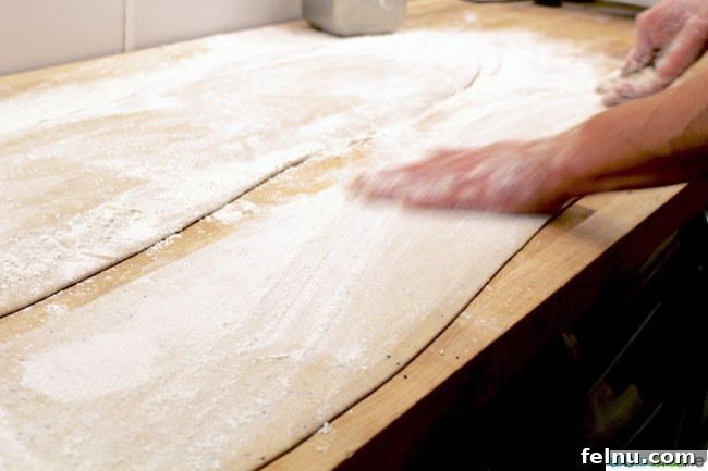 Mixing dough for homemade Papri Crackers