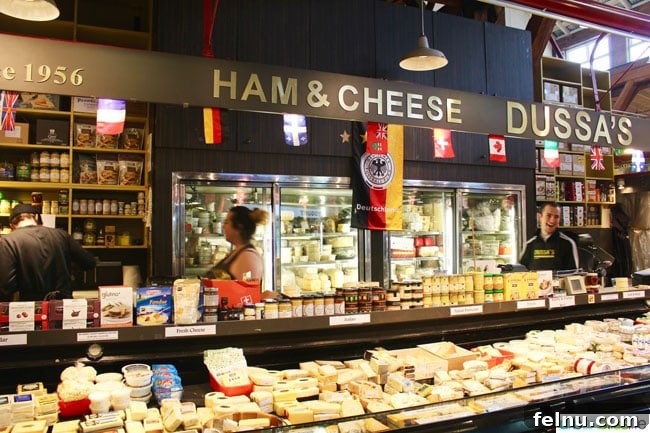 Uncover Granville Island: Vancouver's Vibrant Gem 4 cheese stands in granville island