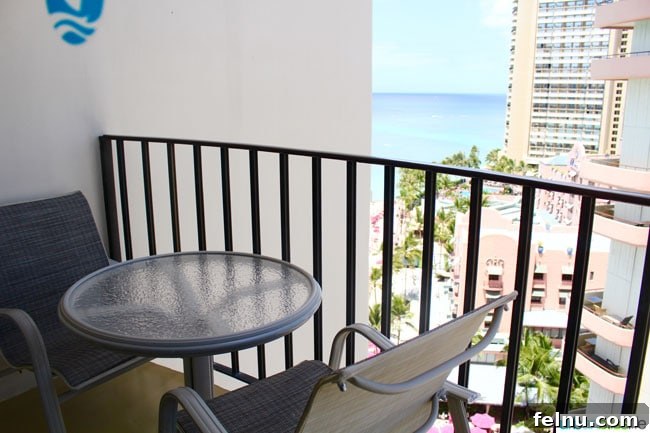 Outrigger Waikiki Beach Resort: Your Honolulu Home Away From Home 5 Relaxing on the private balcony of the Outrigger Waikiki Beach Resort.