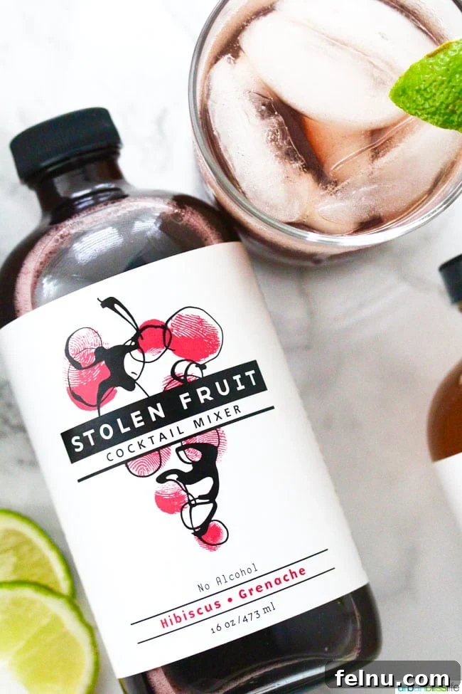 Hibiscus Bliss: A Refreshing Cocktail 4 Stolen Fruit cocktail mixer