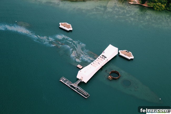 Oahu Helicopter Tour: Doors-Off Thrills and Breathtaking Views 25 USS Arizona Memorial: A Poignant View from an Oahu Helicopter Tour