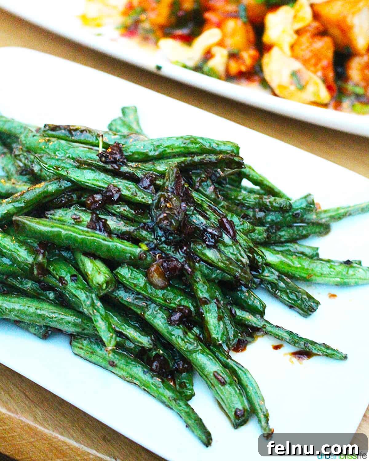 Vancouver BC's Cactus Club Cafe 9 plate of green beans at Cactus Club Cafe Coal Harbour Vancouver BC.