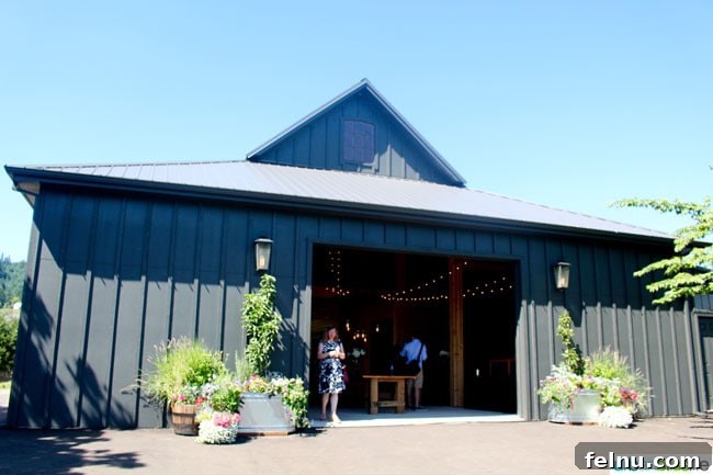Hazelfern Cellars 5 Side view of Hazelfern Cellars barn exterior, showing the rustic appeal