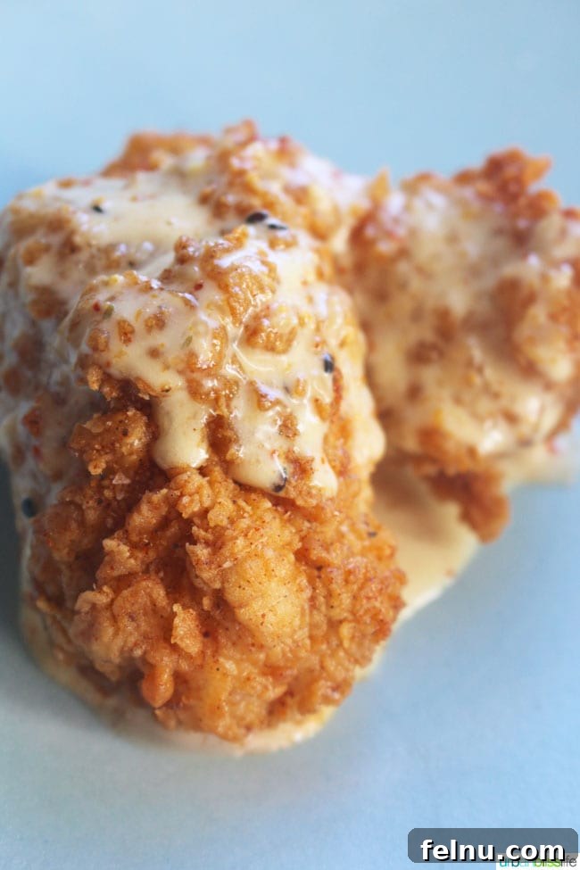 The Fried Chicken dish at Lincoln Restaurant, served with Togarashi White BBQ Sauce.