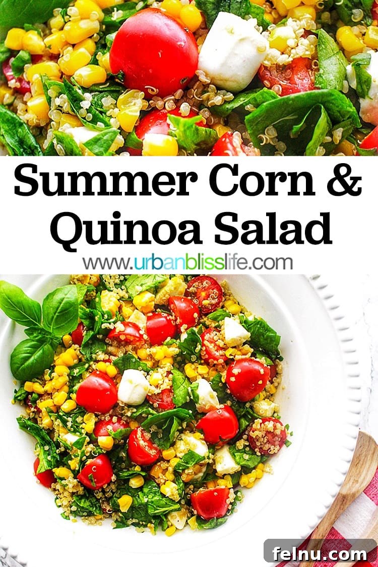 Quinoa Caprese Salad with Sweet Corn 6 Summer Corn & Quinoa Caprese Salad