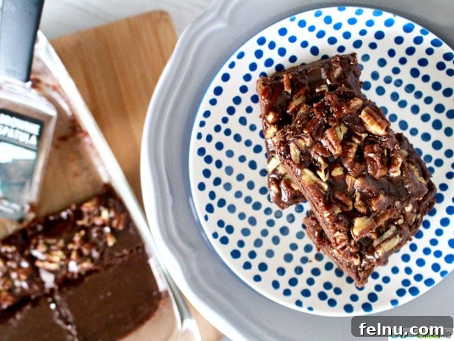 Salted Caramel Dark Chocolate Dream Bars 8 Salted caramel chocolate bars cut and ready to serve