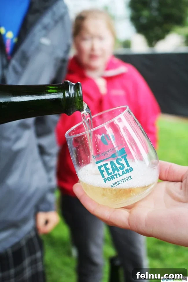 Feast Portland: Uncorking 2016 Wines 11 Bubbly beginnings: a pour of sparkling wine at Oregon Media Group SMOKED! event at Feast Portland 2016 on UrbanBlissLife.com