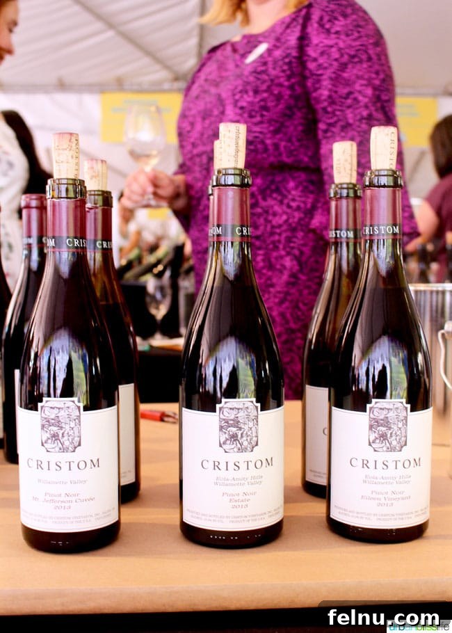 Feast Portland: Uncorking 2016 Wines 5 Sampling three distinct Pinot Noirs from Cristom Vineyards at Feast Portland 2016 Grand Tasting, a journey through Willamette Valley terroirs on UrbanBlissLife.com