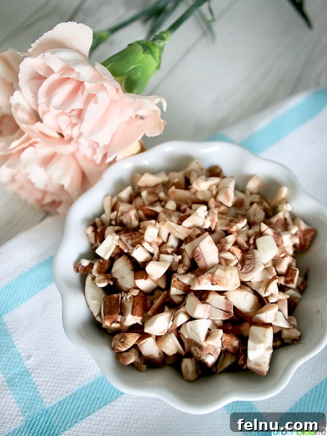 Mushroom Wine Pairing Experience 12 Chopped Mushrooms