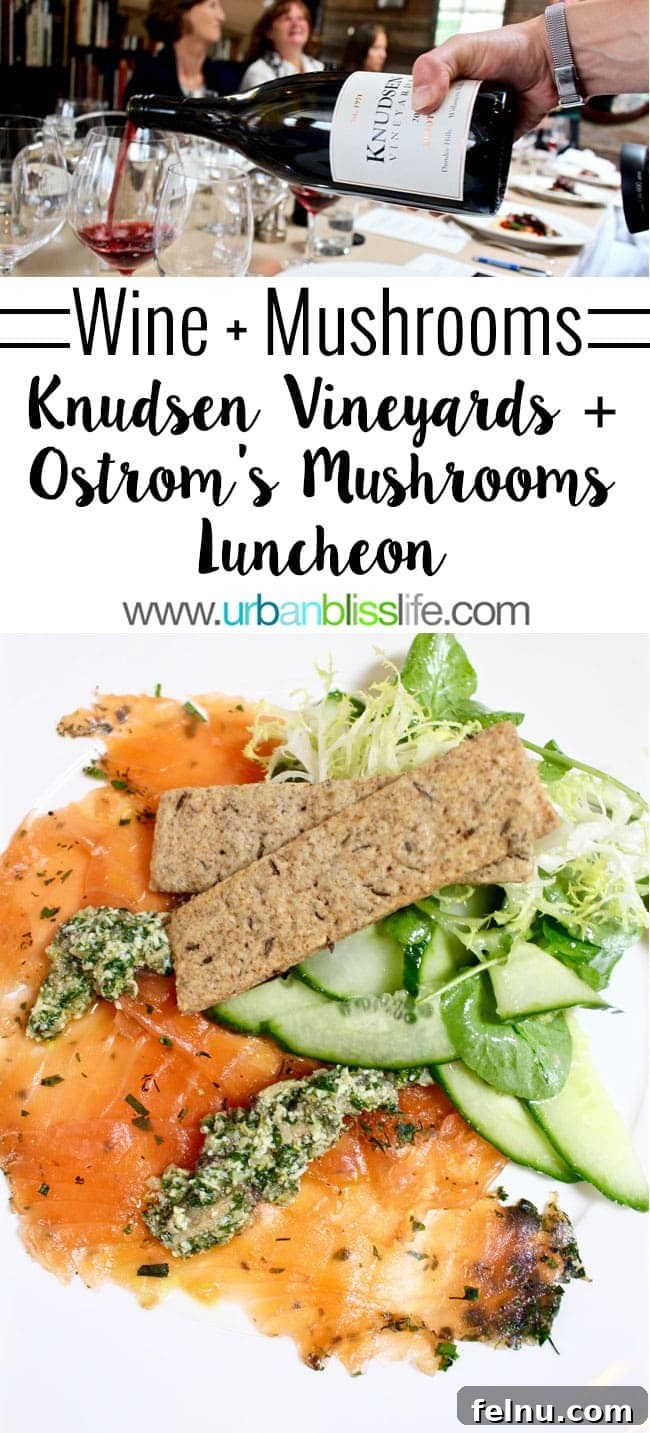 Mushroom Wine Pairing Experience 15 Knudsen Vineyards Wine Bottles