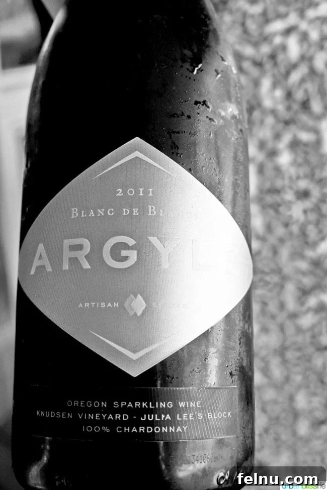 Mushroom Wine Pairing Experience 4 Argyle Blanc de Blanc Sparkling Wine