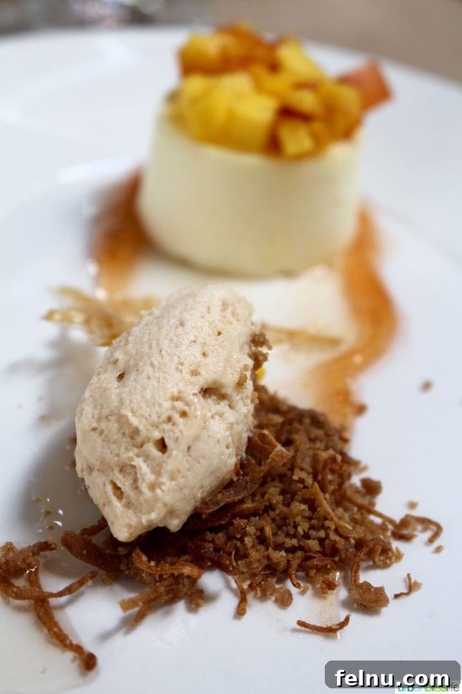Mushroom Wine Pairing Experience 10 Ginger Cheesecake with Enoki Mushroom Crumble