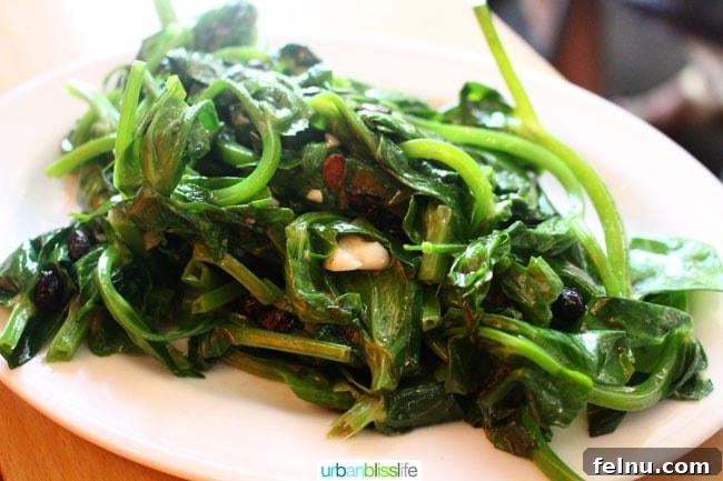 Boke Bowl's Westside Location Now Offers Dim Sum Brunch 10 Chinese Greens with Oyster Sauce at Boke Bowl