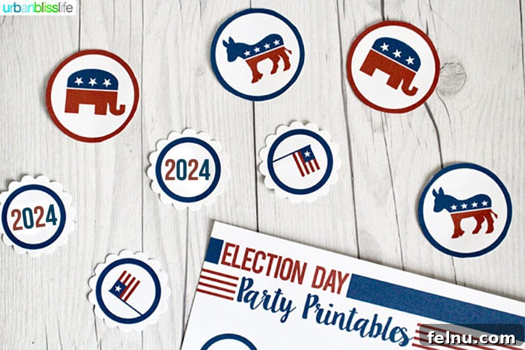 Election Celebration: Games and Printables 8 Election Day Printables Circles
