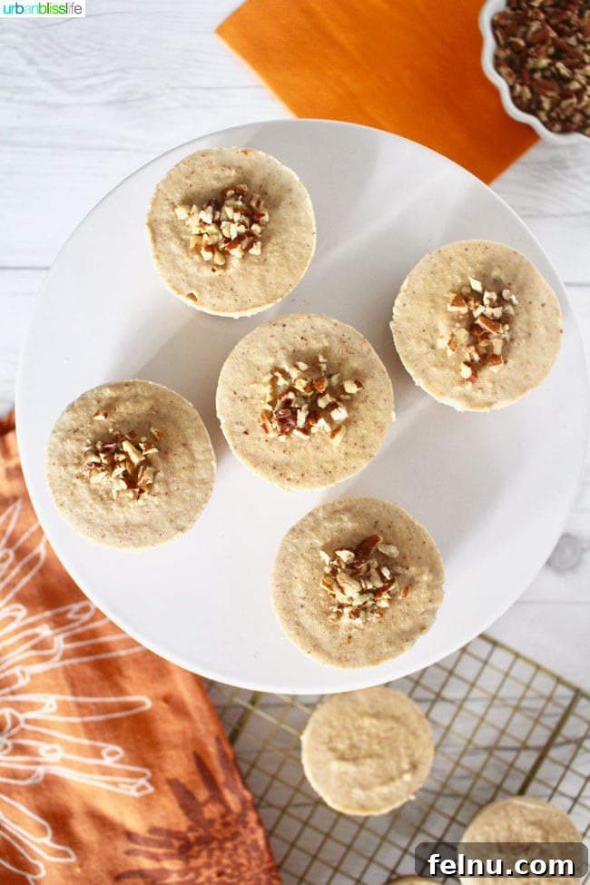 Effortless Vegan Cheesecake Bites 4 5 no-bake cheesecake bites on a white plate with more in the background.