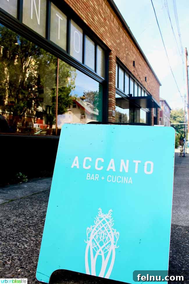 Accanto's Weekend Brunch: A Culinary Journey 3 Accanto Restaurant Sign: A popular spot for weekend brunch in Southeast Portland.