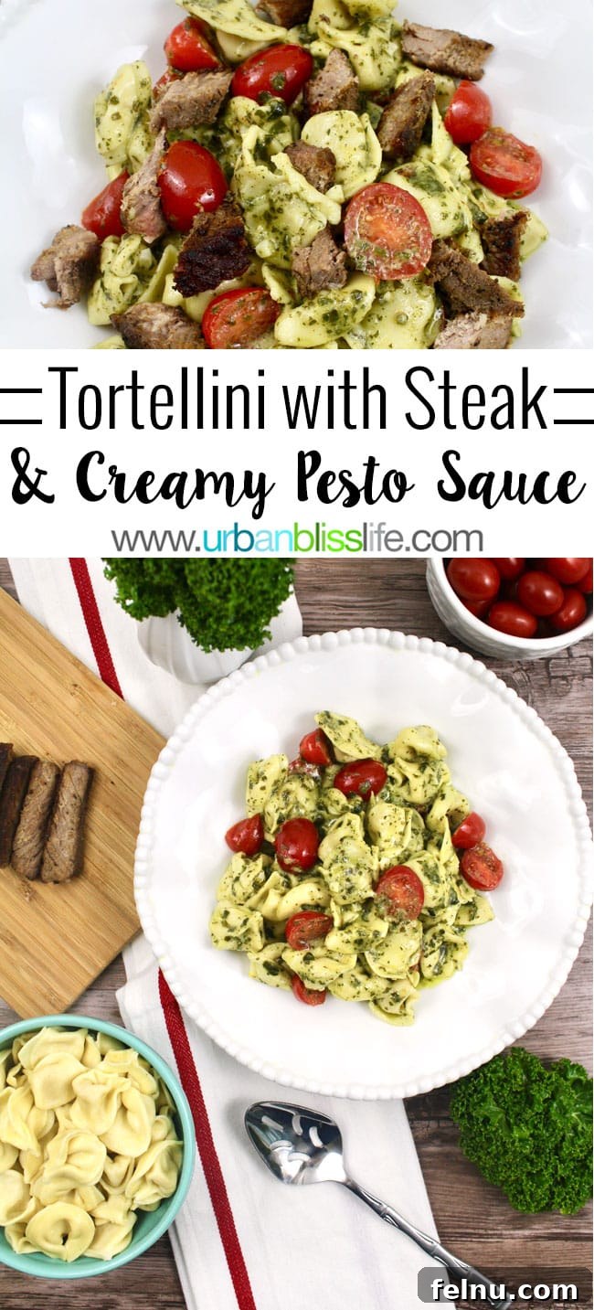 Pesto Steak Tortellini - A Quick and Easy Dinner Recipe