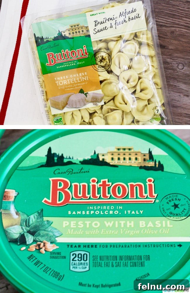 Buitoni Three Cheese Tortellini and Pesto with Basil