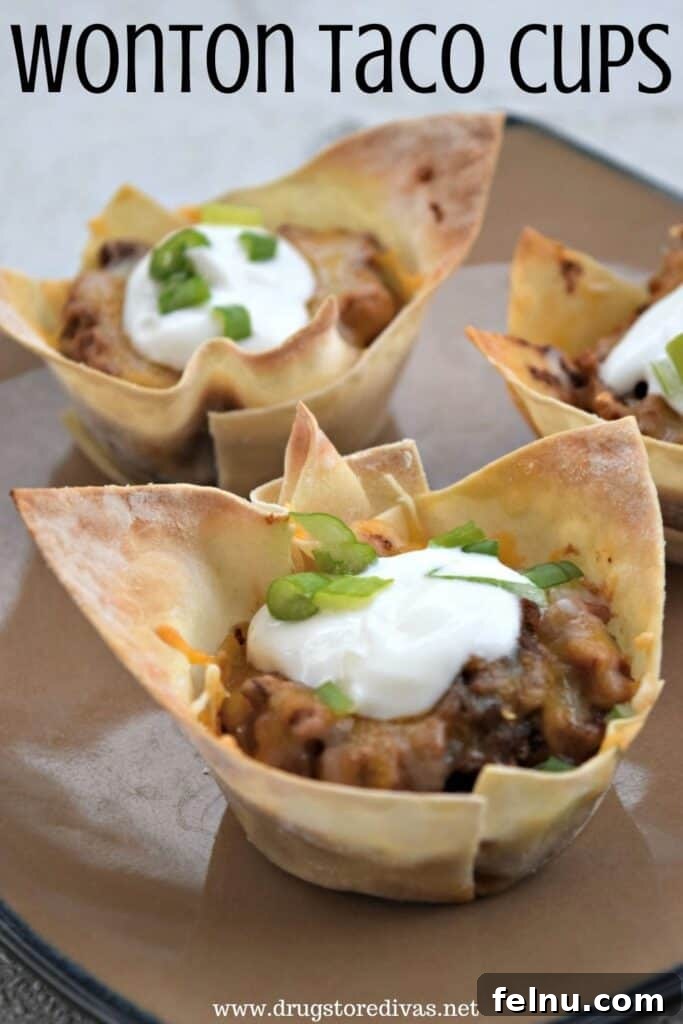 The Ultimate Football Feast: Delicious Finger Foods for Game Day 23 Wonton Taco Cups Recipe