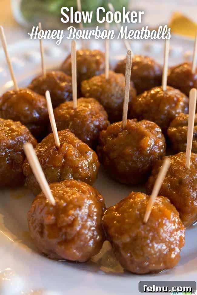 The Ultimate Football Feast: Delicious Finger Foods for Game Day 30 Slow Cooker Honey Bourbon Meatballs