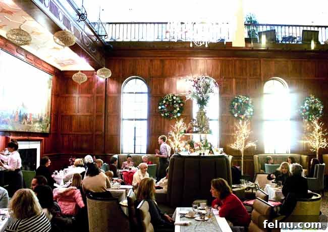 Headwaters Elevates Its Russian Tea Experience in Portland, Oregon 2 The elegant interior of the Heathman Hotel, setting the scene for the luxurious Russian Tea Service in Portland, Oregon, as featured on UrbanBlissLife.com.