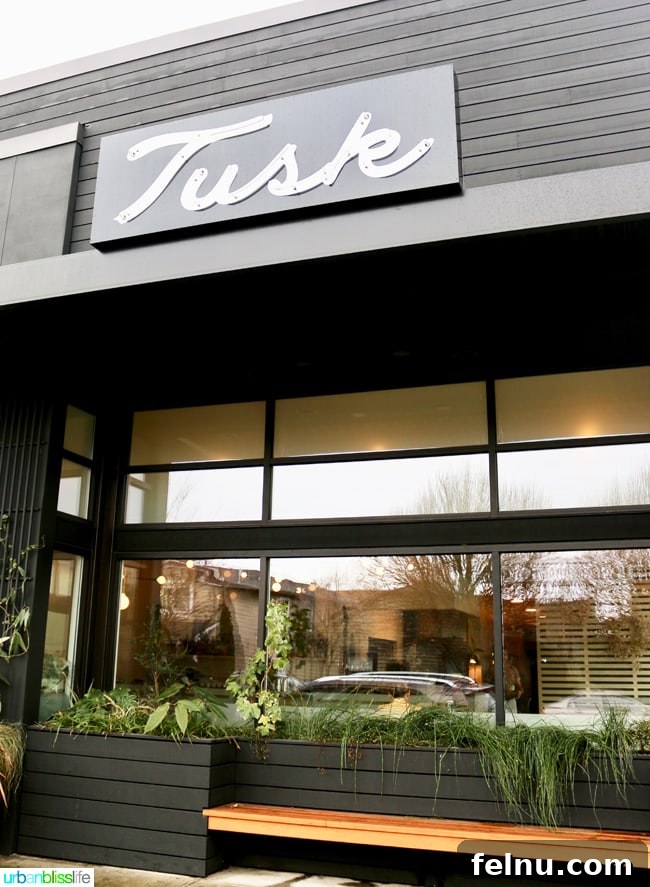 Middle Eastern Brunch Magic at Tusk 25 The vibrant exterior of Tusk Middle Eastern Restaurant on Burnside Street in Portland, inviting guests inside.