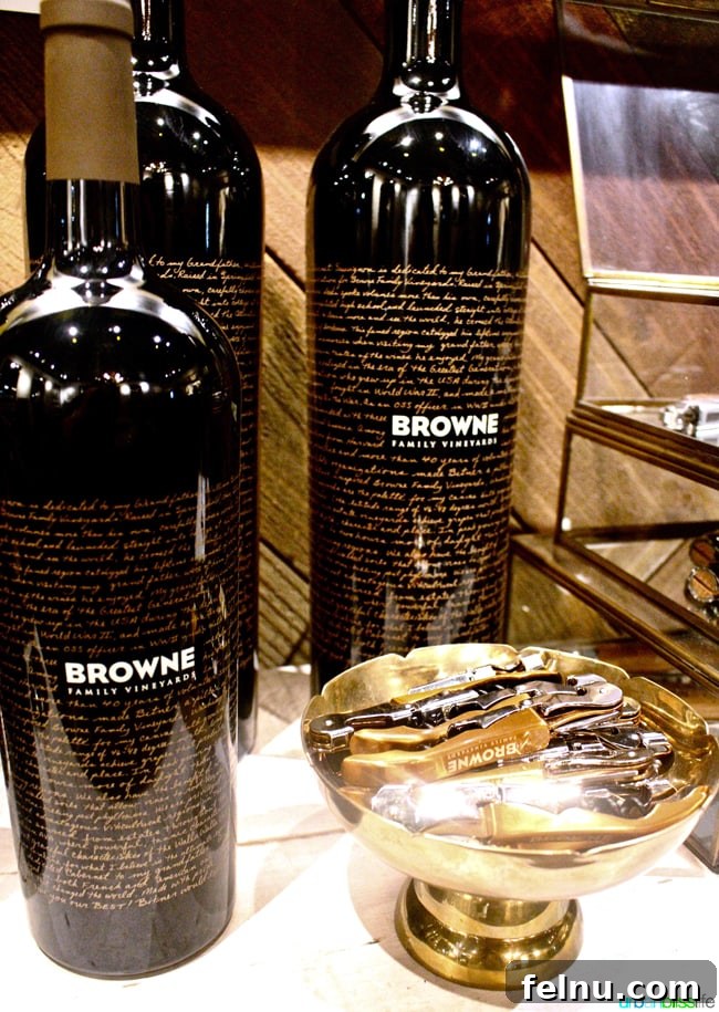 Selection of Browne Family Vineyards wine bottles