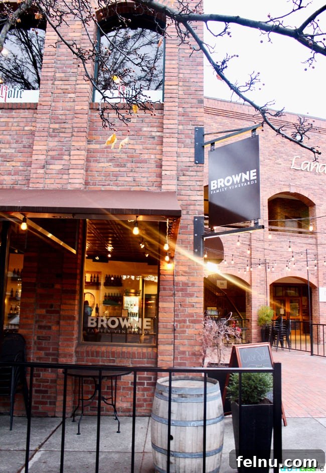 Exterior of Browne Family Vineyards on Main Street in Walla Walla