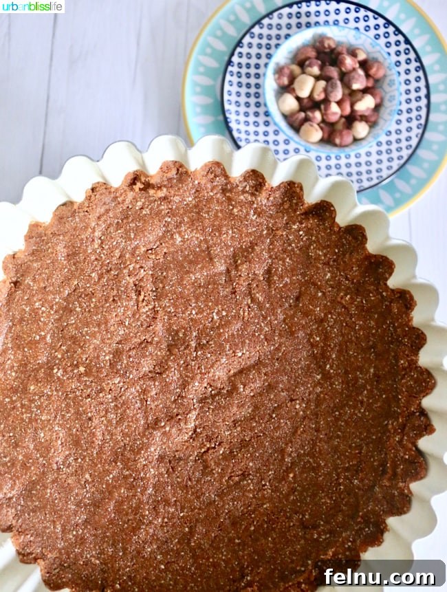 Close-up of Hazelnut Crust