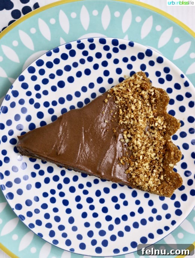 Slice of Chocolate Hazelnut Tart