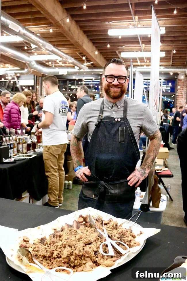 Chef BJ Smith at TOAST 2017 artisan spirits event in Portland, Oregon