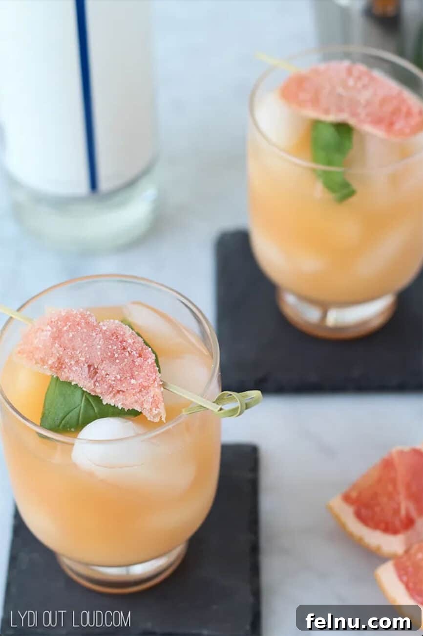 Vibrant Sips: Fruity Cocktail Recipes to Welcome Spring & Summer 11 Grapefruit basil refresher cocktail