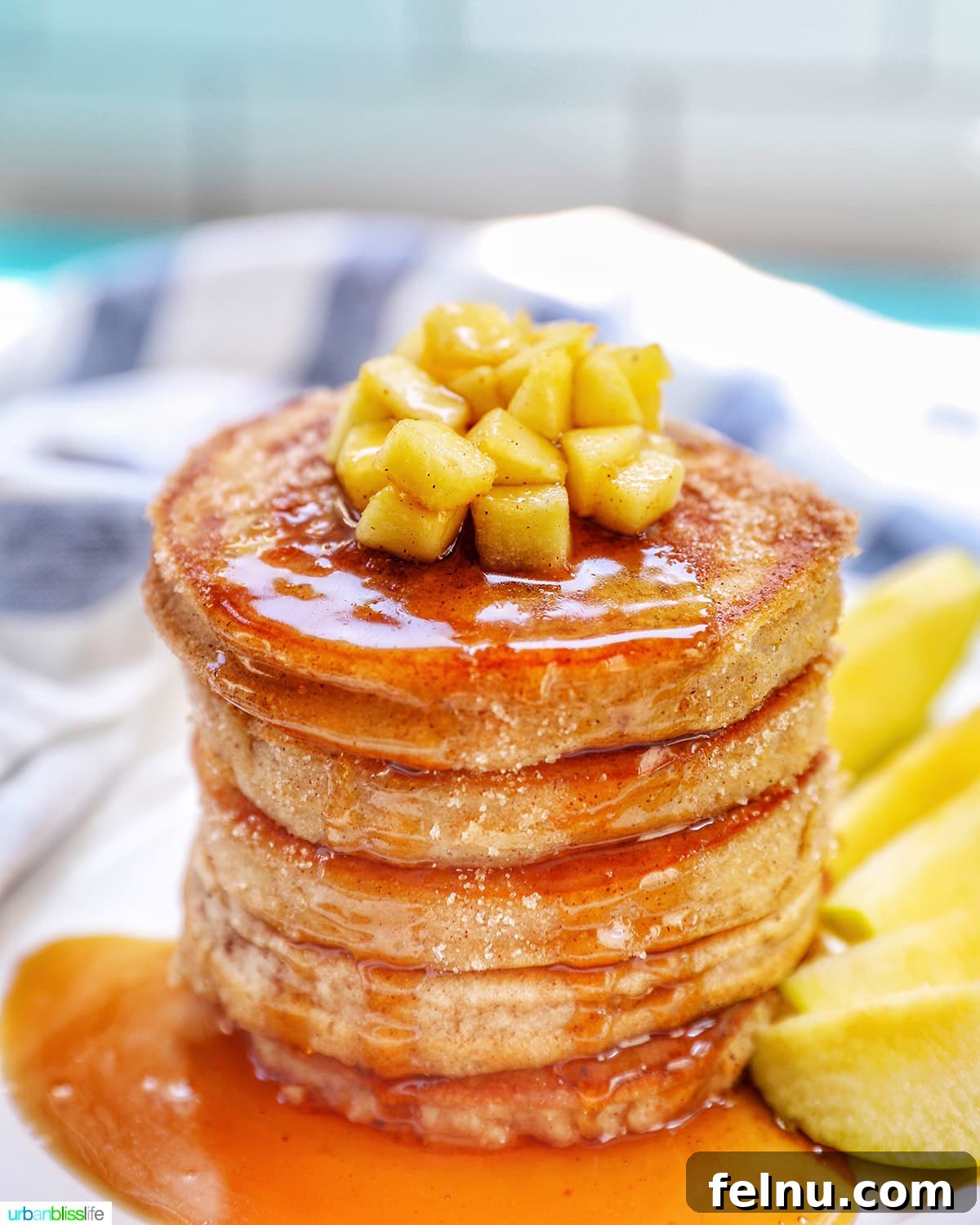 Vibrant Sips: Fruity Cocktail Recipes to Welcome Spring & Summer 22 fluffy pple cinnamon pancakes stack with syrup
