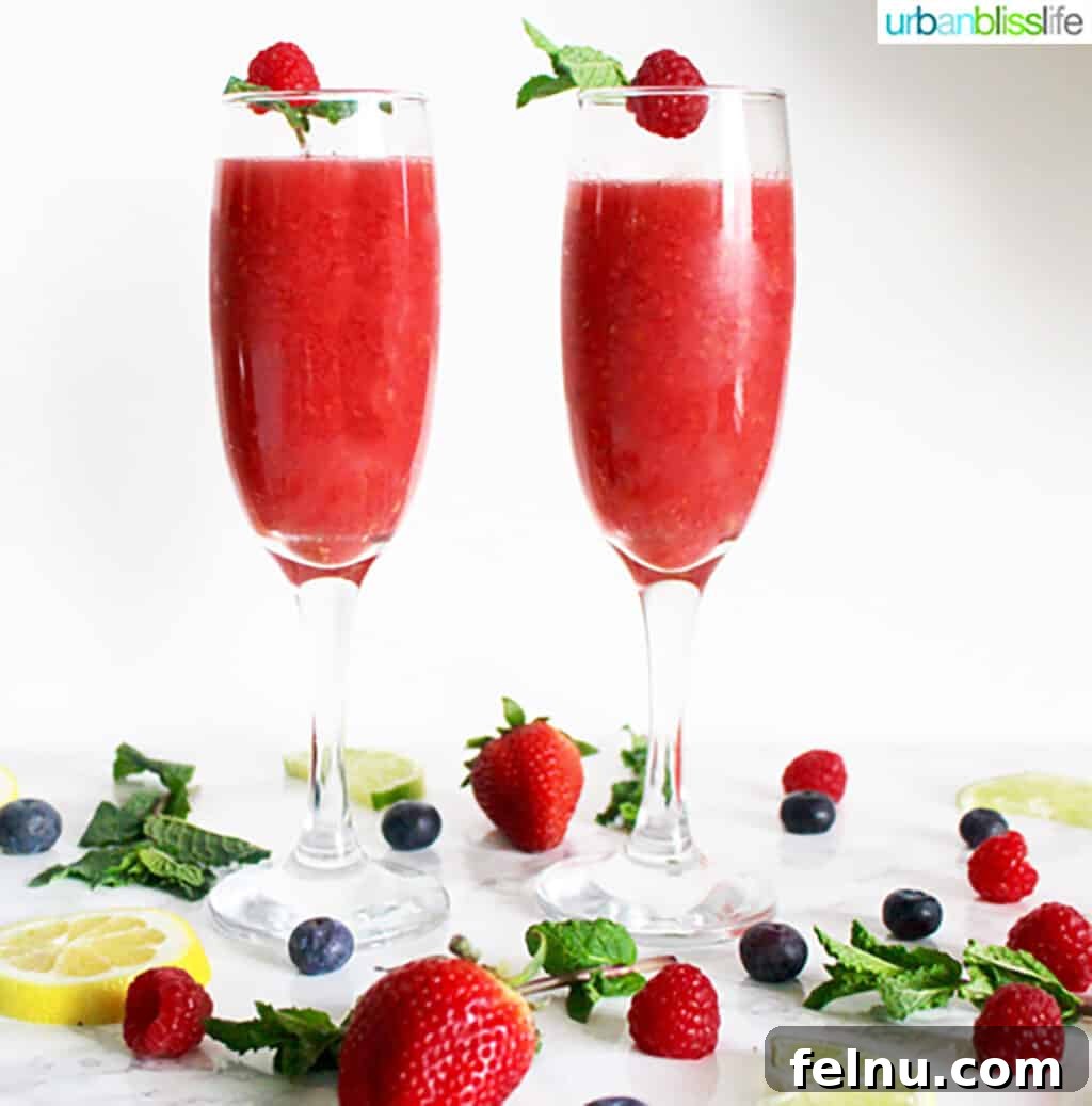 Vibrant Sips: Fruity Cocktail Recipes to Welcome Spring & Summer 7 Fruity cocktail recipes - raspberry bellini