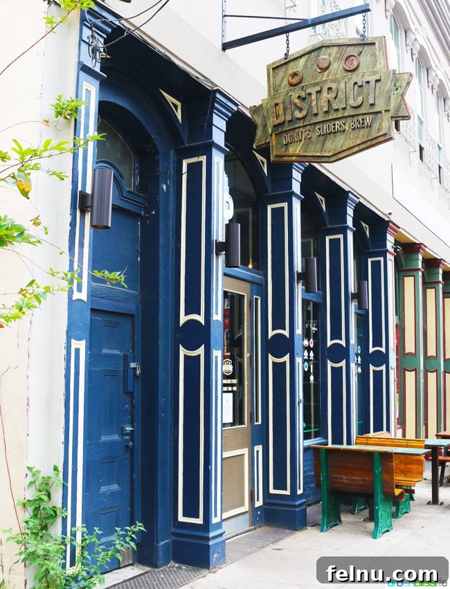 Food and Travel Bliss: NOLA Donut Delights 9 District Donuts Exterior: A Welcoming Sight in New Orleans