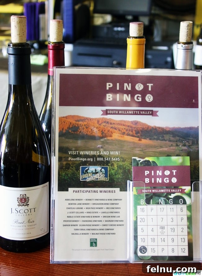 Sip Savor Explore Oregon Wine Month 12 J.-Scott-Cellars-Pinot-Bingo