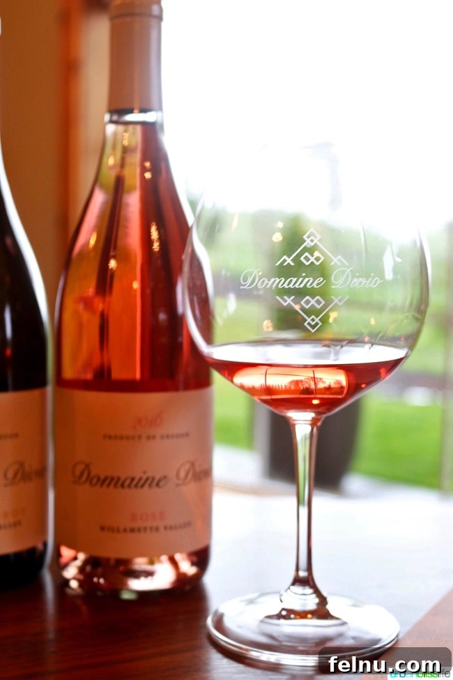 Divio Estate: A Taste of Burgundy in the Willamette Valley 15 Domaine Divio rose glass