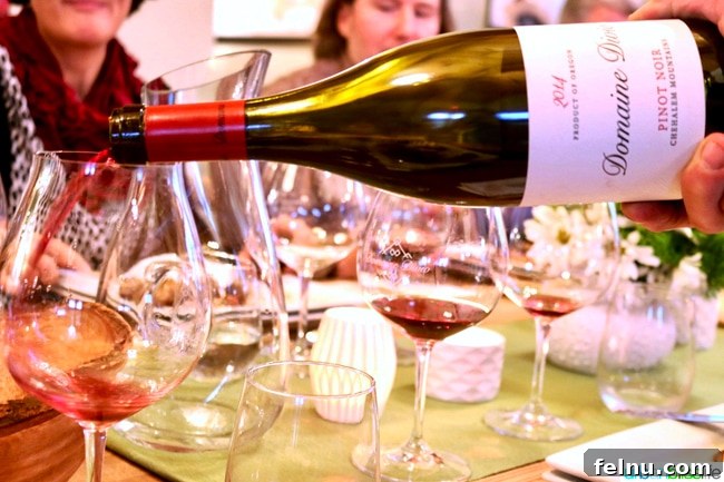 Divio Estate: A Taste of Burgundy in the Willamette Valley 10 Domaine Divio red wine pour
