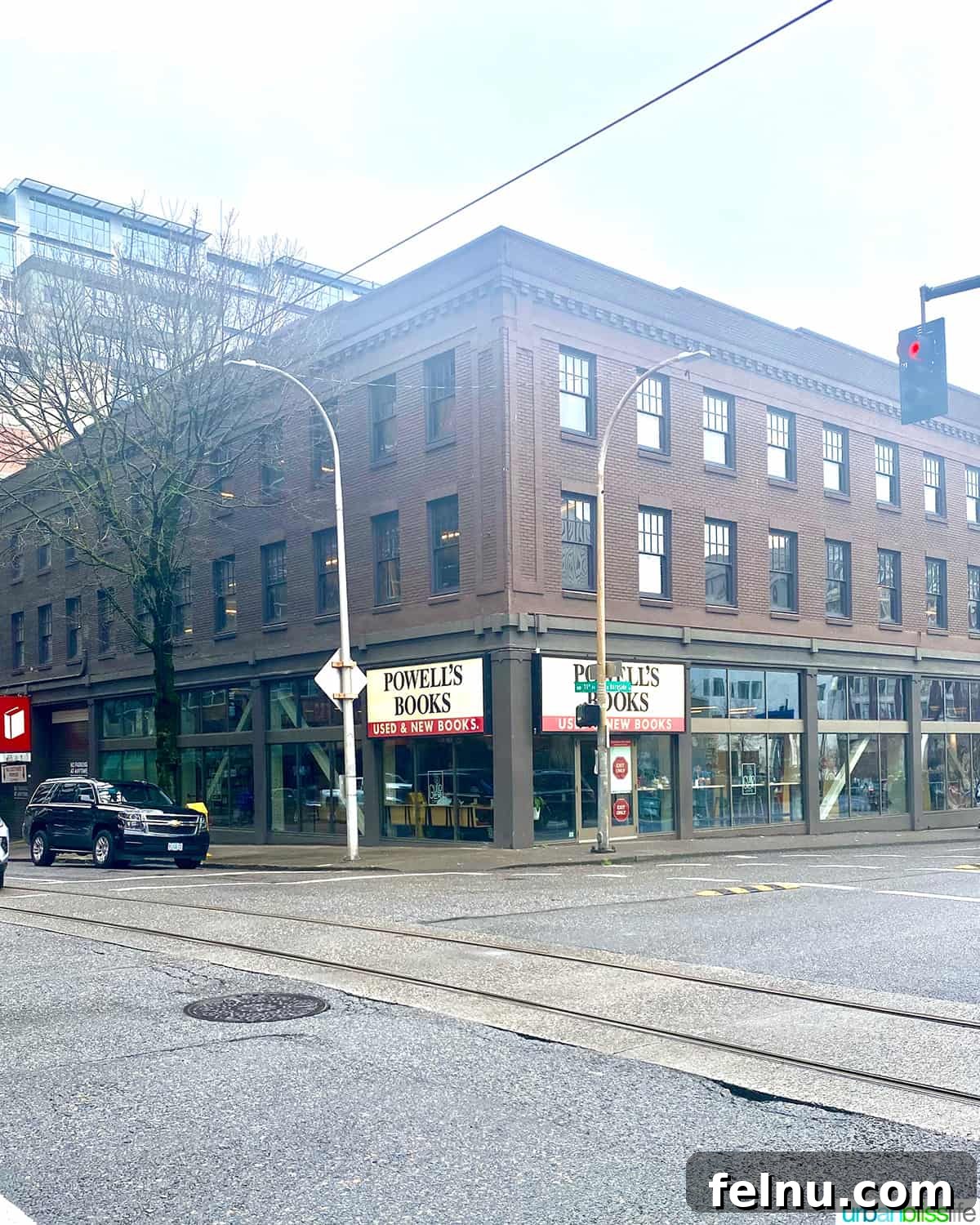 50 Unforgettable Kid-Friendly Adventures in Portland 29 The impressive exterior of Powell's Books building in the bustling Pearl District of downtown Portland, Oregon, beckons readers inside.